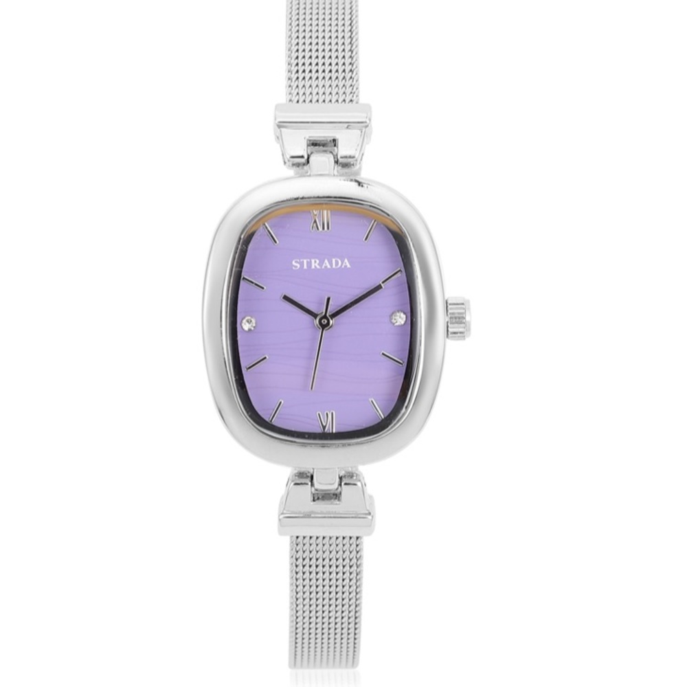 Watch with Purple Dial in Silvertone